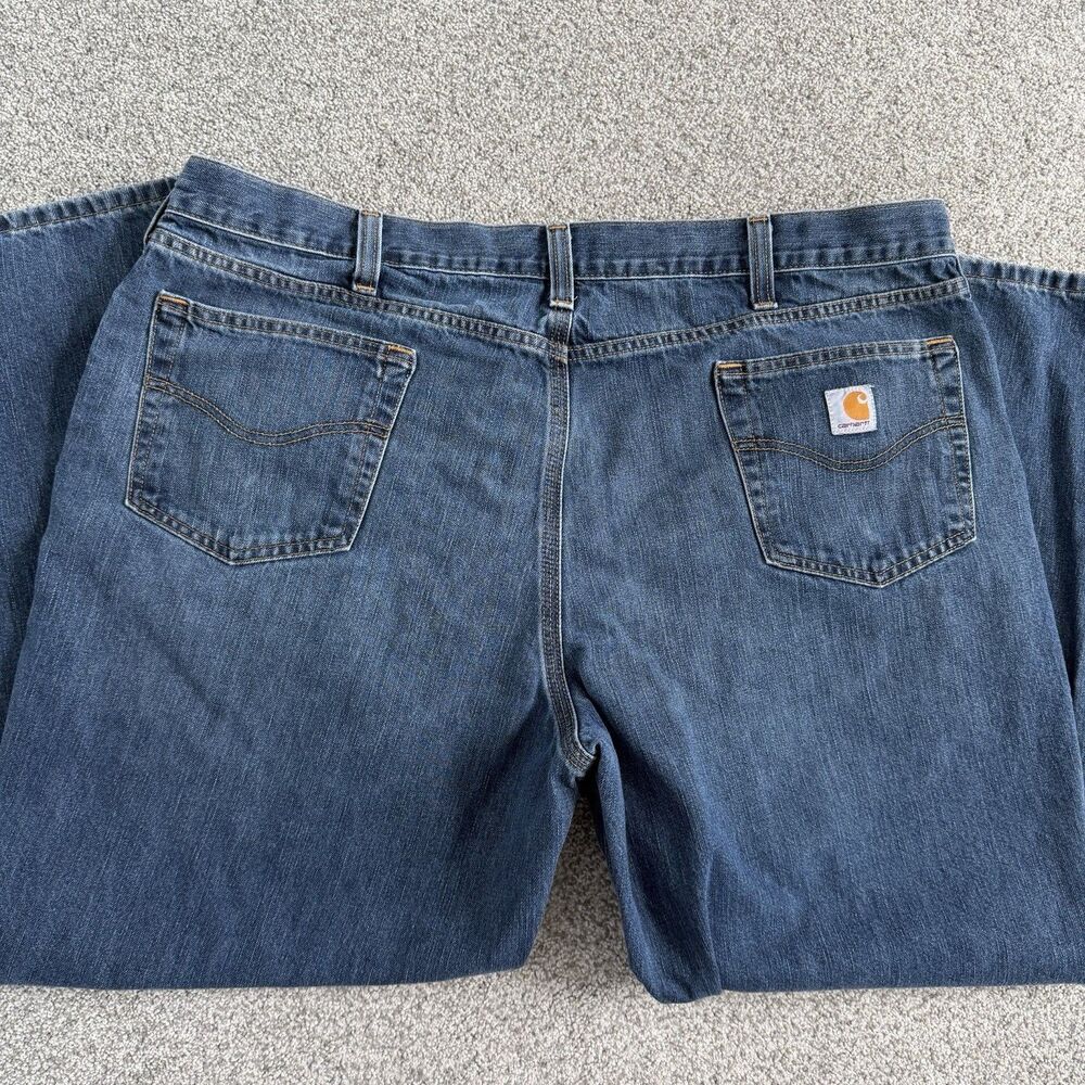 Carhartt Holter Jeans Mens Blue Relaxed Fit Straight Leg Denim 101483 Size 44x29